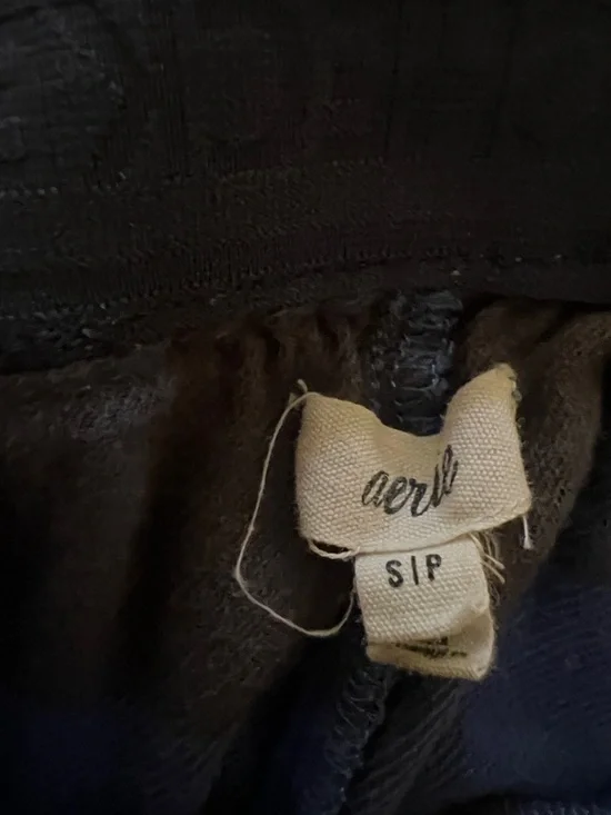 aerie Blue and Black Plaid Sleep Lounge Shorts - Picture 2 of 5